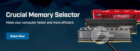 crucial memory selector